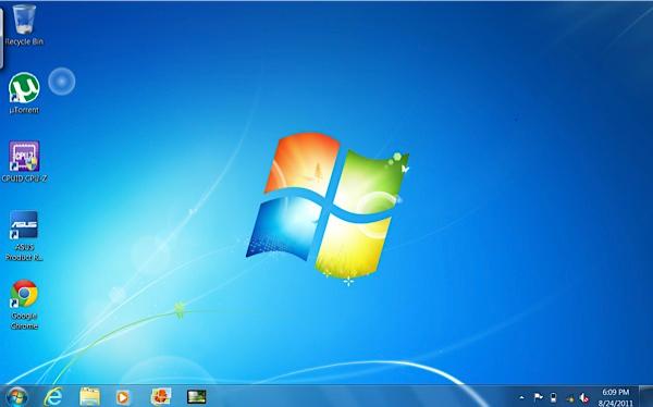 Рабочий стол Windows на планшете Asus Eee Slate