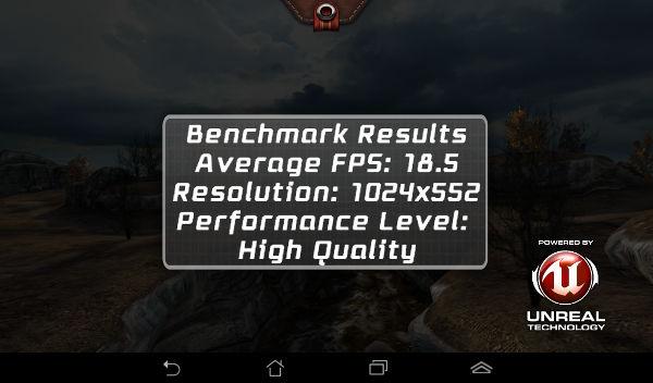 Скриншот Epic Citadel, снятый на ASUS Memo Pad