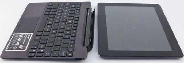Вид сверху планшета ASUS Eee Pad Transformer Prime