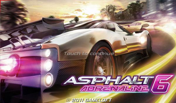 Asphalt 6 Adrenaline на планшете BlackBerry PlayBook Asphalt 6 Adrenaline на планшете BlackBerry PlayBook