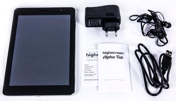 Комплектация планшета Highscreen Alpha Tab