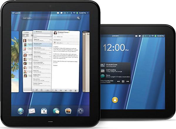 Внешний вид планшета HP TouchPad