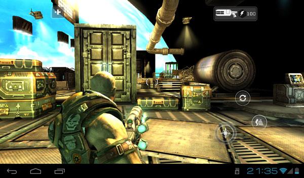 Игра Shadowgun на планшете iconBIT NetTAB Matrix