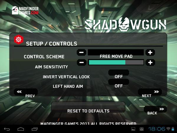 Игра Shadowgun на планшете iconBIT NetTAB Space II