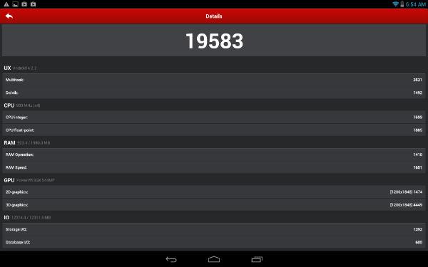 Результаты тестирования Iconbit Nettab Thor iZ в AnTuTu Benchmark 4
