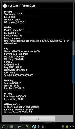 CyanogenMod 7 Скриншот Kindle Fire