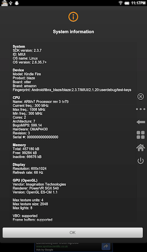 Скриншот Kindle Fire