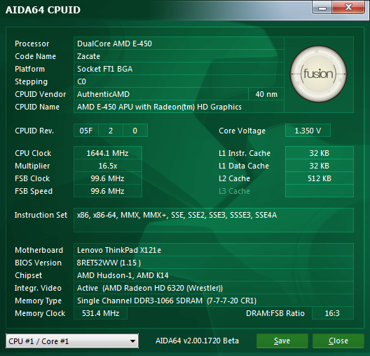 Ноутбук Lenovo ThinkPad X121e на AMD E-450:, фото 1