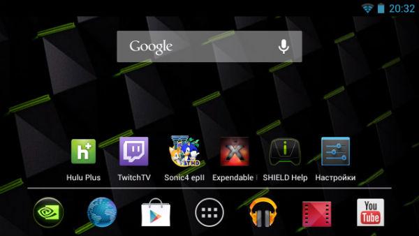 Скриншот NVIDIA Shield