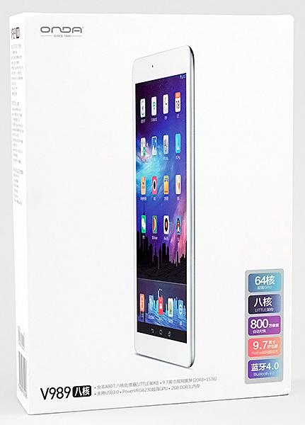 Дизайн планшета Onda V989
