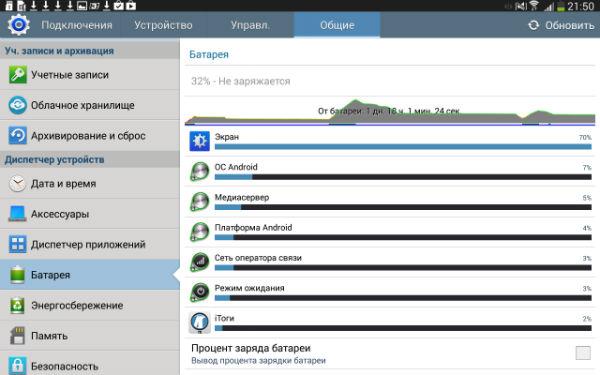 Скриншот Samsung Galaxy Note 10.1