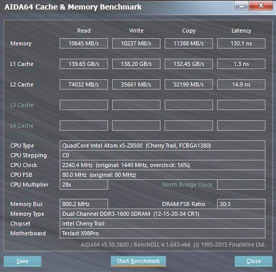 Производительность планшета Teclast X98 Pro