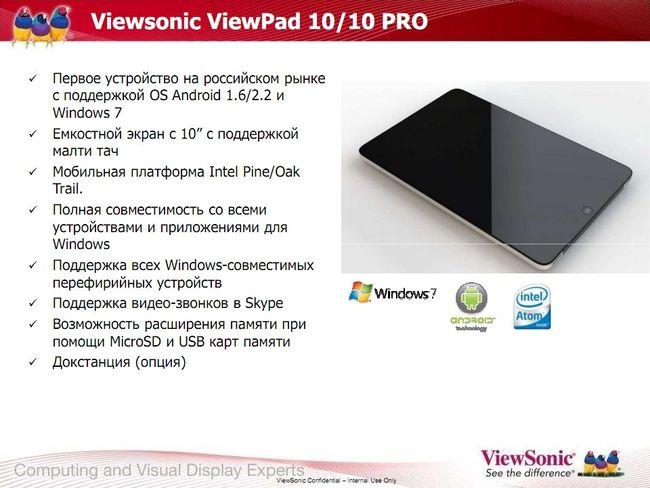 Анонс новых моделей планшетов и коммуникаторов Viewsonic 2011 года, фото 27