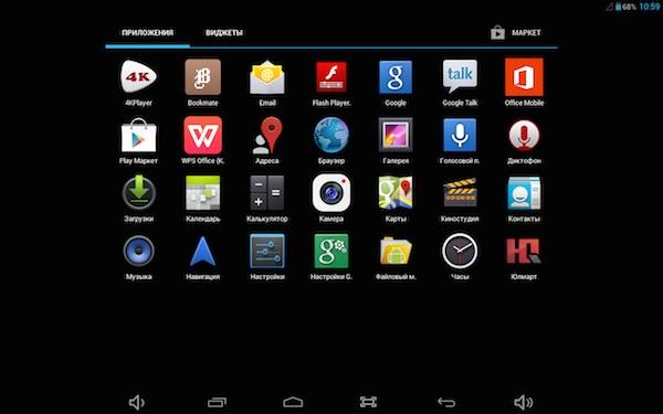 Операционная система планшета Zifro ZT-1001KB