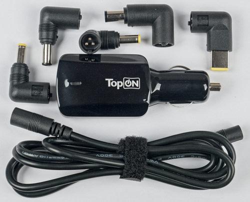 Универсальный автомобильный блок питания для ноутбука с USB-портом TopON U90WCC
