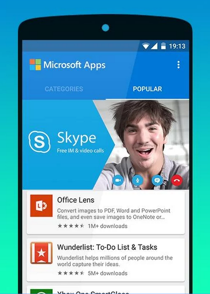 ПО Microsoft Apps позволит выбрать из всех существующих программ компании для ОС Android