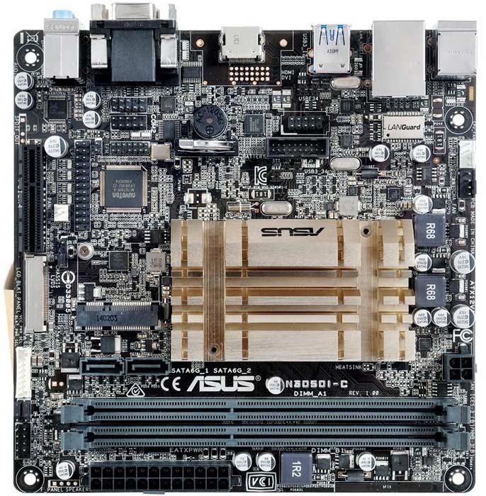 Системные платы Asus N3050I-C и N3150I-C выполнены в типоразмере mini-ITX