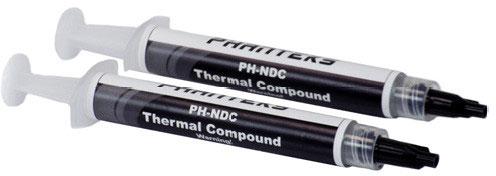 Упаковка термопасты Phanteks PH-NDC стоимостью 6,9 евро включает две порции по 1 г в шприцах с колпачками