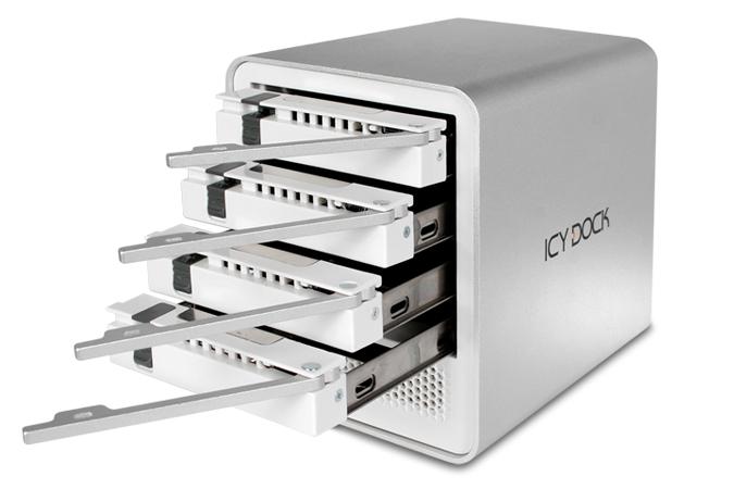 Корпуса для внешних массивов ICYCube MB561U3S-4S R1 и ICYCube MB561U3S-4SB R1 вмещают по четыре накопителя