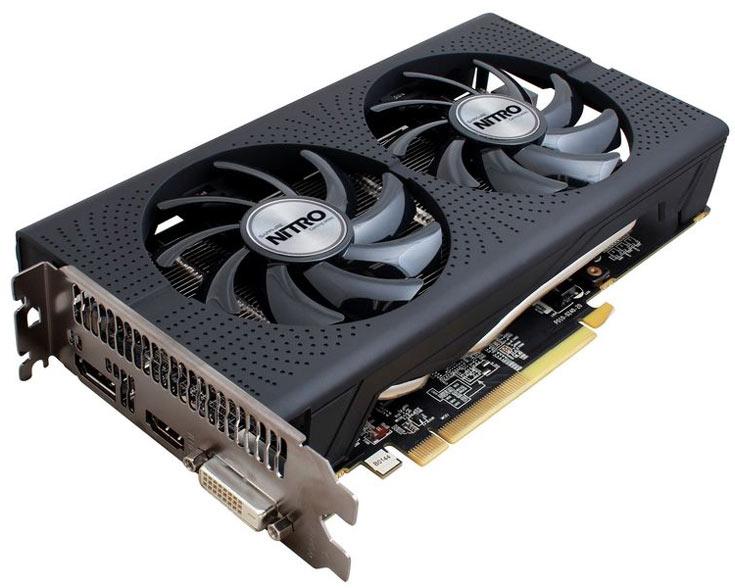 Системы охлаждения 3D-карт Nitro Radeon RX 460 с 2 м 4 ГБ памяти имеют по два вентилятора