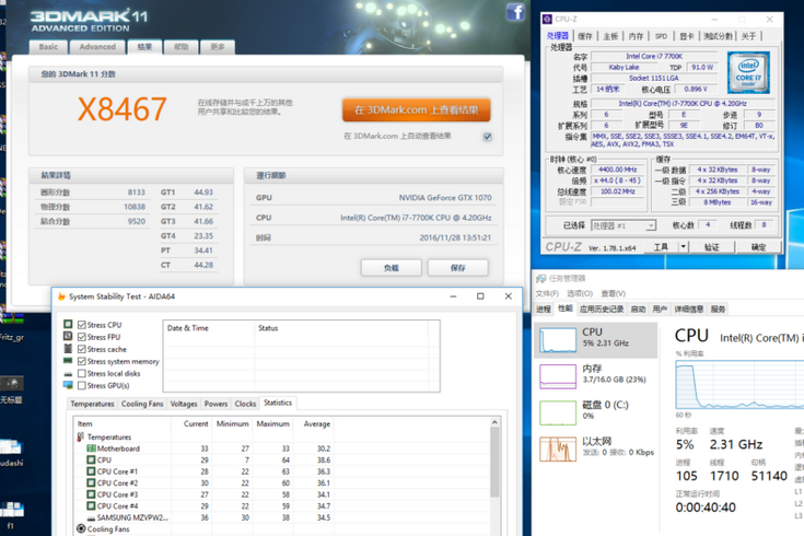 Процессор Intel Core i7-7700K при разгоне оказывается очень горячим