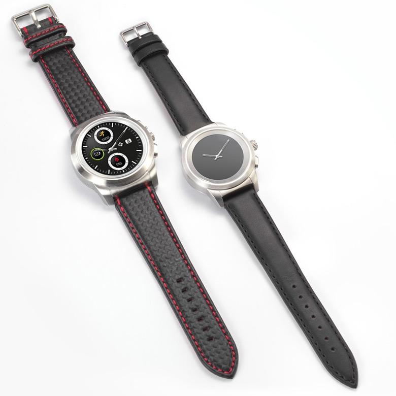 В умных часах MyKronoz ZeTime круглый цветной сенсорный экран соседствует с традиционными стрелками