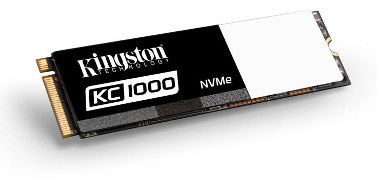 Твердотельные накопители Kingston KC1000 типоразмера M.2 поддерживают NVMe