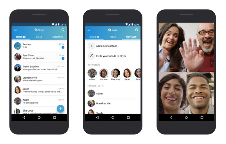 Microsoft выпускает оптимизированный Skype для Android 4.0.3-5.1