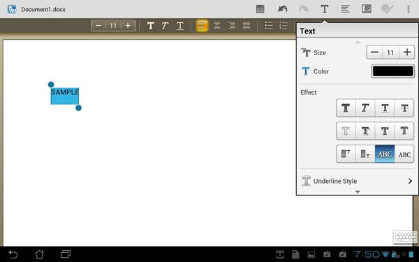 Скриншот ThinkFree Mobile for Tablet