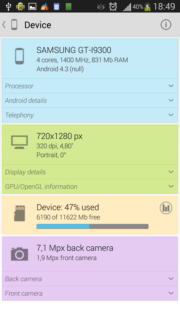 MyDroid System Info