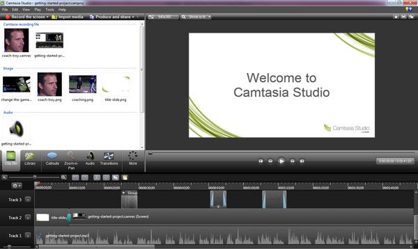 Интерфейс Camtasia Studio