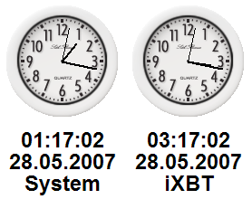 Рабочее окно Clocks