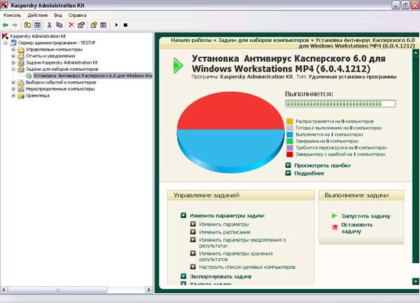 Ход установки пакета, результаты