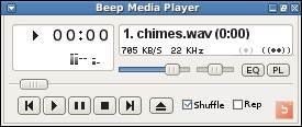 Рабочее окно Beep Media Player