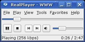 Рабочее окно RealPlayer