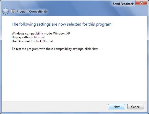Program Compatibility Troubleshooter – тестирование приложения