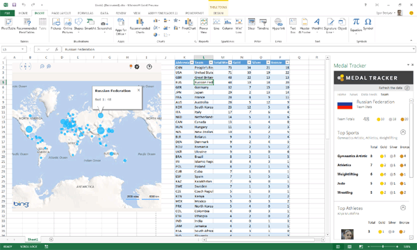 На этой иллюстрации к Excel 2013 подключены сразу два апплета