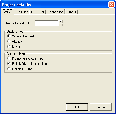Свойства проекта BackStreet Browser