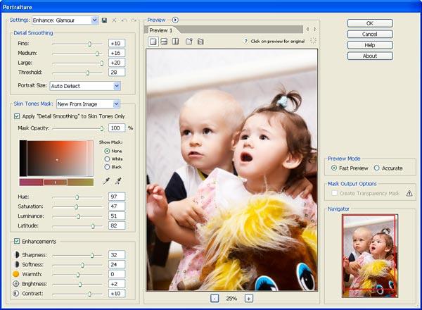 Обработка портретных снимков в Portraiture
