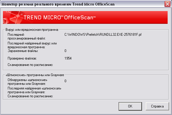 Статистика работы антивируса