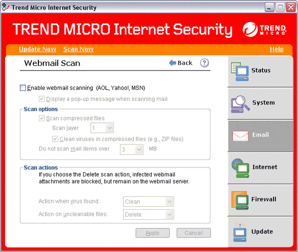Webmail scan