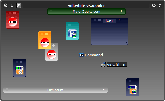 Рабочее окно SideSlide