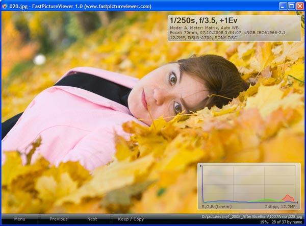 Рабочее окно FastPictureViewer