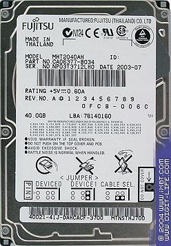 Fujitsu MHT2040AH, фото 1