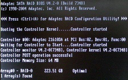 Adaptec Serial ATA RAID 21610SA, фото 17