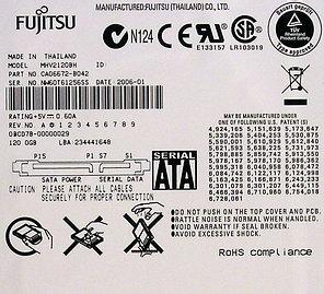 Диски Fujitsu MHV2120BH, MHV2100BH и MHV2100AH, фото 18