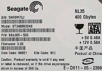Seagate NL35 ST3400832NS, фото 4