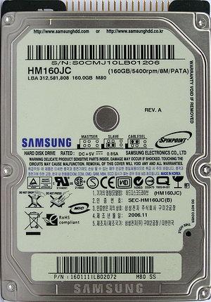 Мобильные диски Samsung SpinPoint M80 HM160JI и HM160JC (160 Гбайт), фото 3