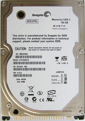 Seagate Momentus 5400.3 160 Гбайт, фото 2