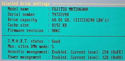 Мобильные винчестеры Fujitsu MHT20xxAH, фото 4